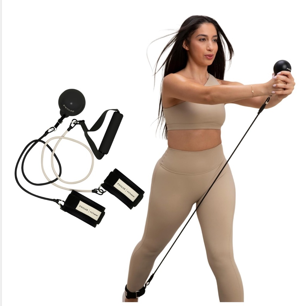 Pvolve P.3 Trainer Home Gym Resistance Band With Ankle Strap And Weight System